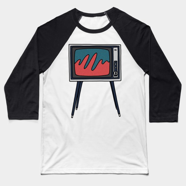 Old Fashioned Television Baseball T-Shirt by murialbezanson